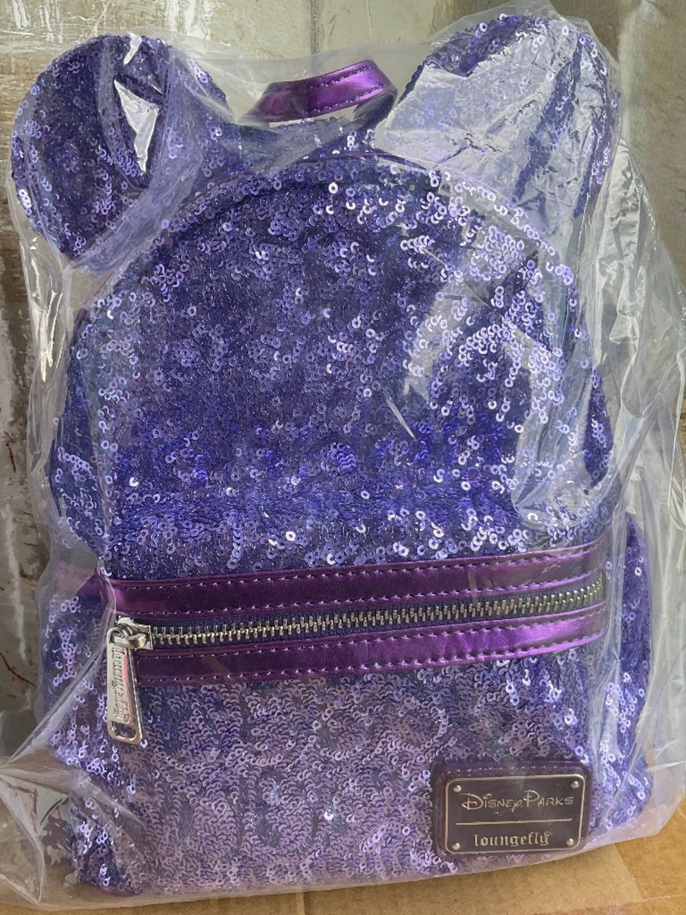 PURPLE POTION  SEQUENCED  LOUNGEFLY  NWT . WITH WALLET  RETIRED